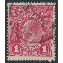 AUSTRALIA - 1920 1d red KGV (G33), 'secret mark' [VII/1], used – ACSC # 71Z(4)d