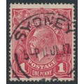 AUSTRALIA - 1917 1d red KGV (G62), 'Ferns' [VII/54], used – ACSC # 72C(4)ia