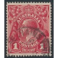 AUSTRALIA - 1916 1d red KGV (G18), 'RA joined' [VII/60], used – ACSC # 71I(4)j