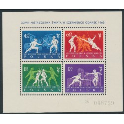 POLAND - 1963 Fencing World Championships M/S, MNH – Michel # Block 29