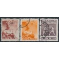 POLAND - 1953 40Gr to 95Gr Boxing set of 3, used – Michel # 802-804