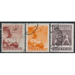 POLAND - 1953 40Gr to 95Gr Boxing set of 3, used – Michel # 802-804
