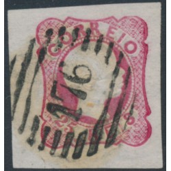 PORTUGAL - 1858 25R rose King Pedro V, imperforate, used – Michel # 11