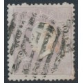 PORTUGAL - 1875 300R pale violet King Luis I, perf. 12½, ribbed paper, used – Michel # 45By