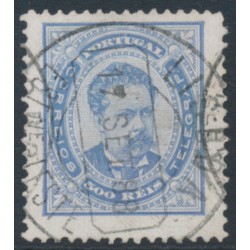 PORTUGAL - 1887 500R violet King Luis I, perf. 12½, used – Michel # 64B
