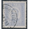 PORTUGAL - 1892 20R grey-violet King Carlos I, perf. 13½, ribbed paper, used – Michel # 69Cy