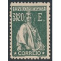 PORTUGAL - 1924 3.20E green-slate Ceres, perf. 12:11½, MNG – Michel # 295