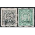 PORTUGAL - 1892 5R & 10R King Luis I, o/p PROVISORIO set of 2, used – Michel # 78-79