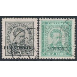 PORTUGAL - 1892 5R & 10R King Luis I, o/p PROVISORIO set of 2, used – Michel # 78-79