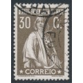 PORTUGAL - 1917 30c brown Ceres, perf. 15:14, used – Michel # 238Ax