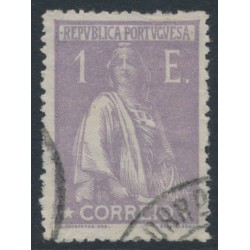 PORTUGAL - 1921 1E violet Ceres, perf. 15:14, used – Michel # 244Ax