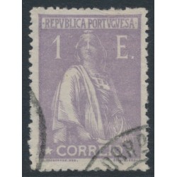 PORTUGAL - 1921 1E violet Ceres, perf. 15:14, used – Michel # 244Ax