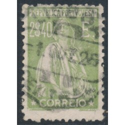 PORTUGAL - 1926 2.40E pale olive Ceres, perf. 12:11½, used – Michel # 293