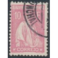 PORTUGAL - 1924 10E rose Ceres, perf. 12:11½, used – Michel # 297