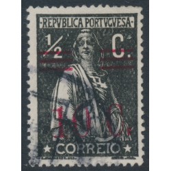PORTUGAL - 1928 10c on ½c black Ceres, perf. 15:14, used – Michel # 475A