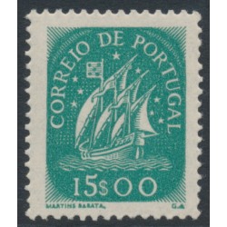 PORTUGAL - 1943 15$00 blue-green Sailing Ship, MNH – Michel # 660