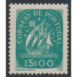 PORTUGAL - 1943 15$00 blue-green Sailing Ship, MNH – Michel # 660