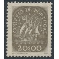 PORTUGAL - 1943 20$00 olive-grey Sailing Ship, MNH – Michel # 661