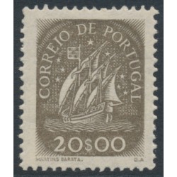 PORTUGAL - 1943 20$00 olive-grey Sailing Ship, MNH – Michel # 661