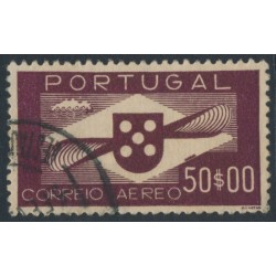 PORTUGAL - 1941 50.00E brown-purple Airmail, used – Michel # 646