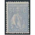 PORTUGAL - 1924 64c pale blue Ceres, perf. 12:11½, MH – Michel # 283