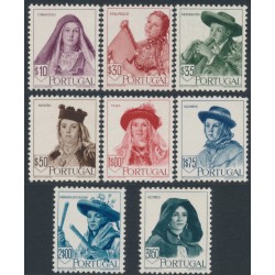 PORTUGAL - 1947 Folk Costumes set of 8, MNH – Michel # 706-713