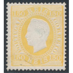 PORTUGAL - 1880 150R lemon-yellow King Luis I, perf. 13½, MH – Michel # 49Cx