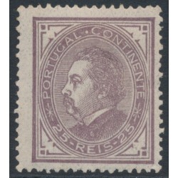 PORTUGAL - 1880 25R grey-purple King Luis I, perf. 13½, MH – Michel # 52C