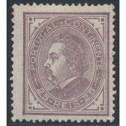 PORTUGAL - 1880 25R grey-purple King Luis I, perf. 13½, MH – Michel # 52C