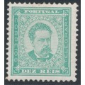 PORTUGAL - 1884 10R green King Luis I, perf. 11½, MH – Michel # 55Ax