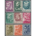 PORTUGAL - 1955 Kings of the First Dynasty set of 9, MH – Michel # 835-843