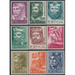 PORTUGAL - 1955 Kings of the First Dynasty set of 9, MH – Michel # 835-843