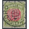 AUSTRALIA - 1938 6d carmine/green Postage Due, original die, CofA wmk, used – SG # D117