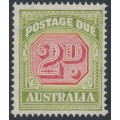 AUSTRALIA - 1938 2d carmine/pale yellow-green Postage Due, original die, CofA watermark, MNH – SG # D114