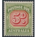 AUSTRALIA - 1948 5d red/deep green Postage Due, CofA watermark, MNH – SG # D124
