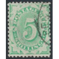 AUSTRALIA - 1903 5/- emerald Postage Due, perf. 12:11, inverted watermark, used – SG # D33