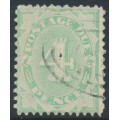 AUSTRALIA - 1907 4d green Postage Due, perf. 12:11, crown A watermark, used – SG # D49