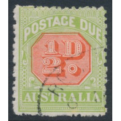 AUSTRALIA - 1913 ½d scarlet/pale yellow-green Postage Due, perf. 12½:12½, crown A watermark, used – SG # D76