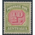 AUSTRALIA - 1938 ½d carmine/green Postage Due, ‘white flaw under full stop’, MNH – ACSC # D122