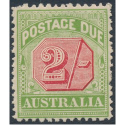 AUSTRALIA - 1909 2/- rose-red/green Postage Due, perf. 12:12½, crown A watermark, MH – SG # D70
