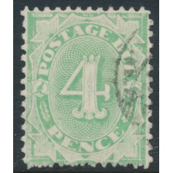 AUSTRALIA - 1903 4d emerald Postage Due, perf. 12:11, upright watermark, used – SG # D26w