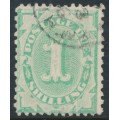 AUSTRALIA - 1902 1/- emerald Postage Due, perf. 12:11, upright watermark, used – SG # D31