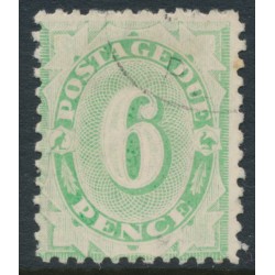 AUSTRALIA - 1908 6d green Postage Due, perf. 12:11, upright watermark, used – SG # D50