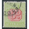 AUSTRALIA - 1916 3d carmine/pale green Postage Due, perf. 14, crown A watermark, used – SG # D82