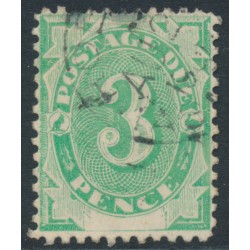 AUSTRALIA - 1902 3d emerald Postage Due, blank base, perf. 12:11½, used – SG # D4