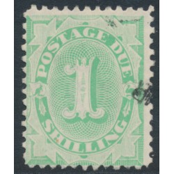 AUSTRALIA - 1902 1/- emerald Postage Due, perf. 12:12, upright watermark, used – SG # D19