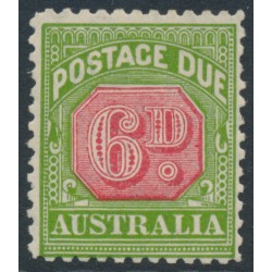 AUSTRALIA - 1936 6d red/green Postage Due, CofA watermark, perf. 11, MH – SG # D110