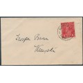 AUSTRALIA - 1917 1d deep scarlet-red [aniline] KGV Head (shade = G60) on cover - ACSC # 72A