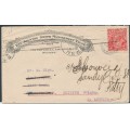 AUSTRALIA - 1922 2d red KGV Head on an advertising cover to British Guiana – ACSC # 96C