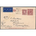 AUSTRALIA - 1938 1½d brown KGV pre-printed postcard + 1½d KGVI definitive